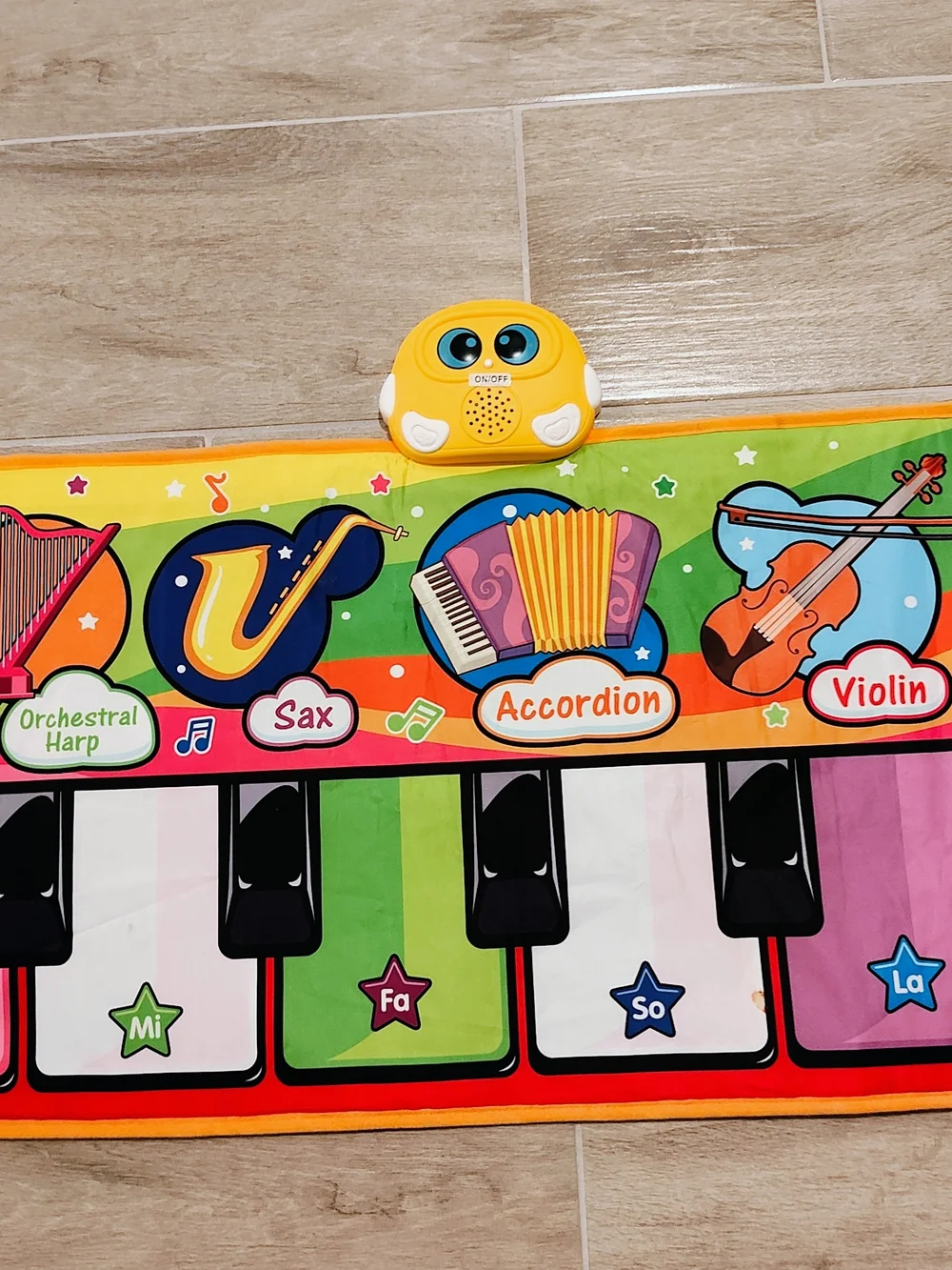 Colorful Kids Musical Piano Playmat with Yellow Sound Module